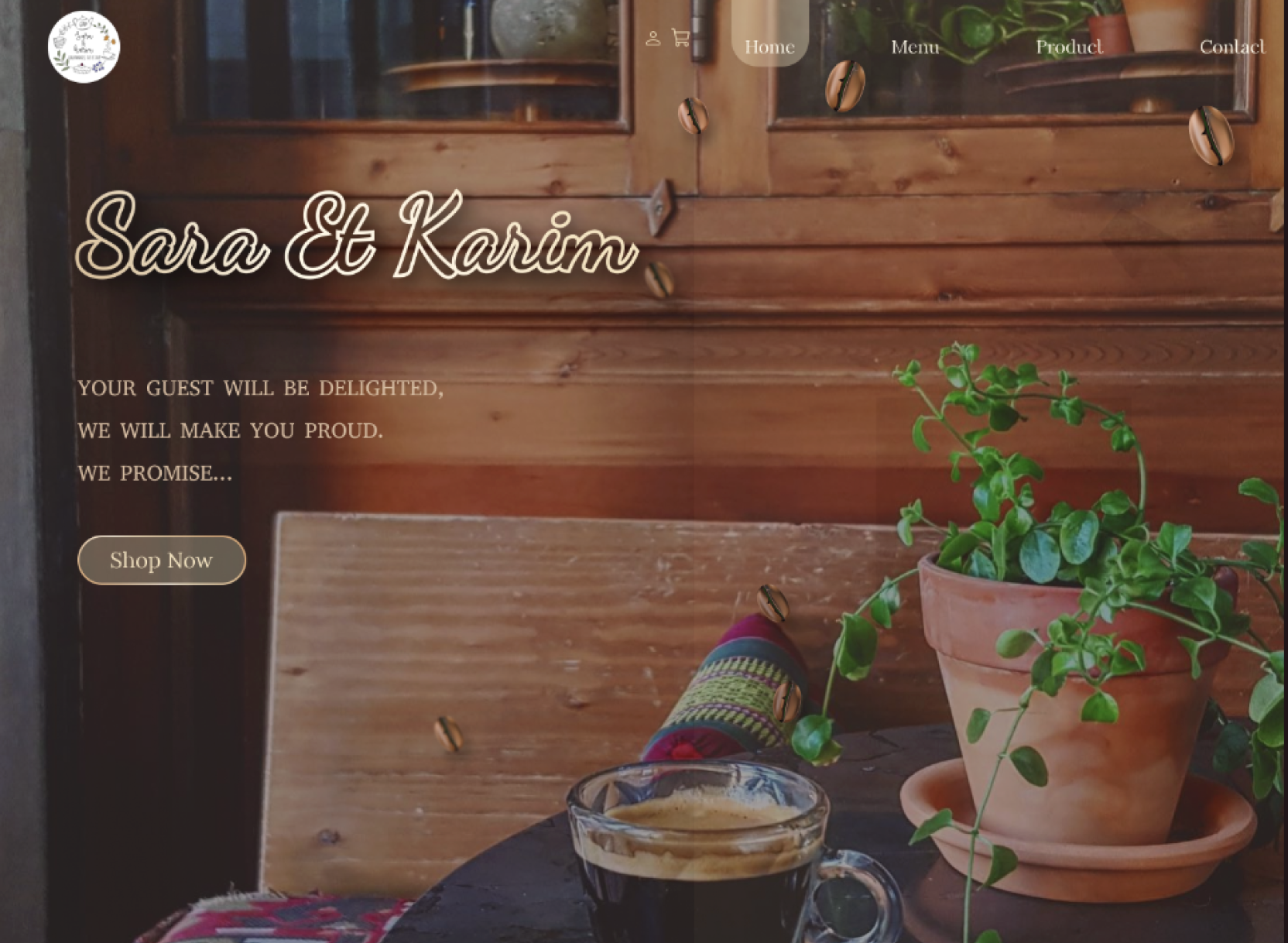Sara Et Karim - Cozy Café Website